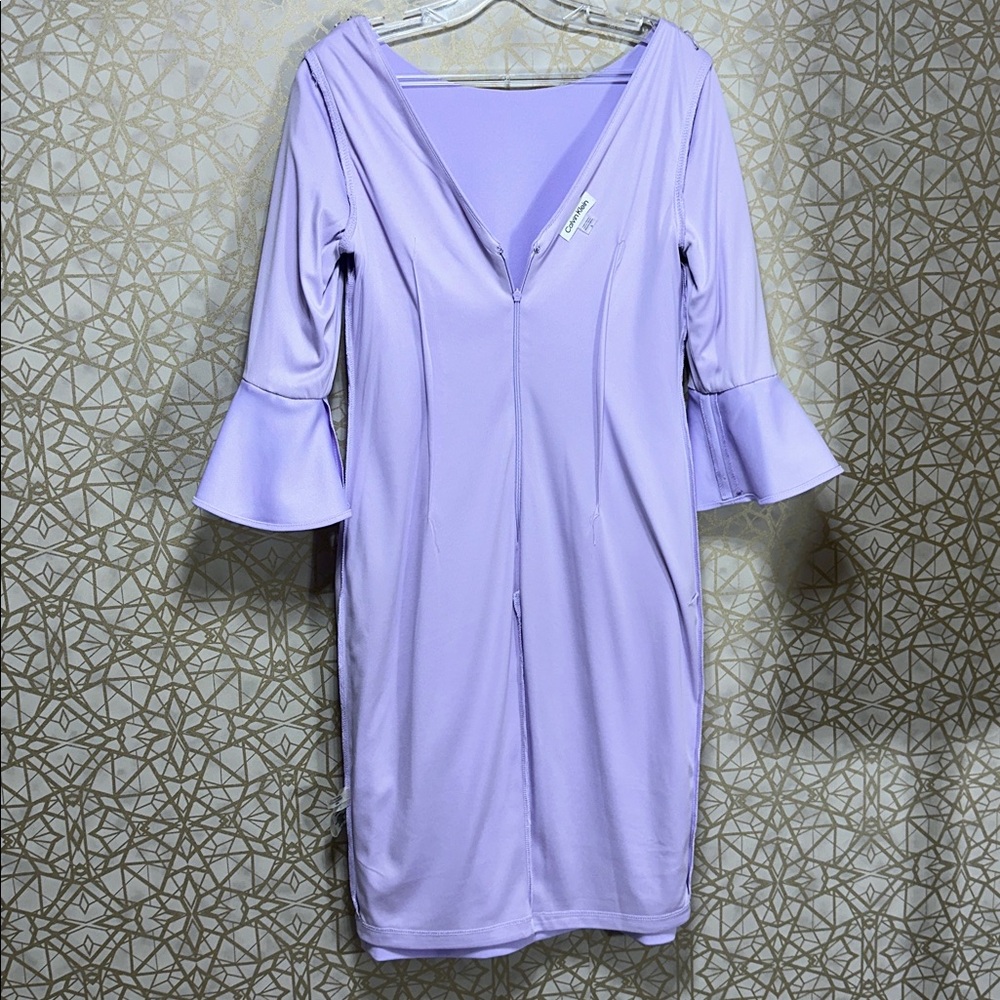 Calvin Klein Lavender Long Sleeve Dress - Picture 16 of 16